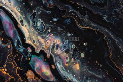 Abstrakte Fluid Art: Kosmische Opaleszenz